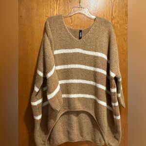 Boutique Oversized Striped Sweater